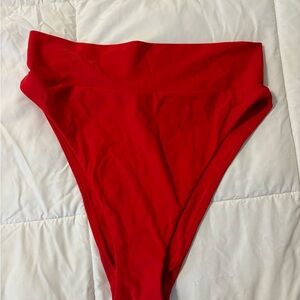 Aerie Red High-Waisted Bikini Bottom